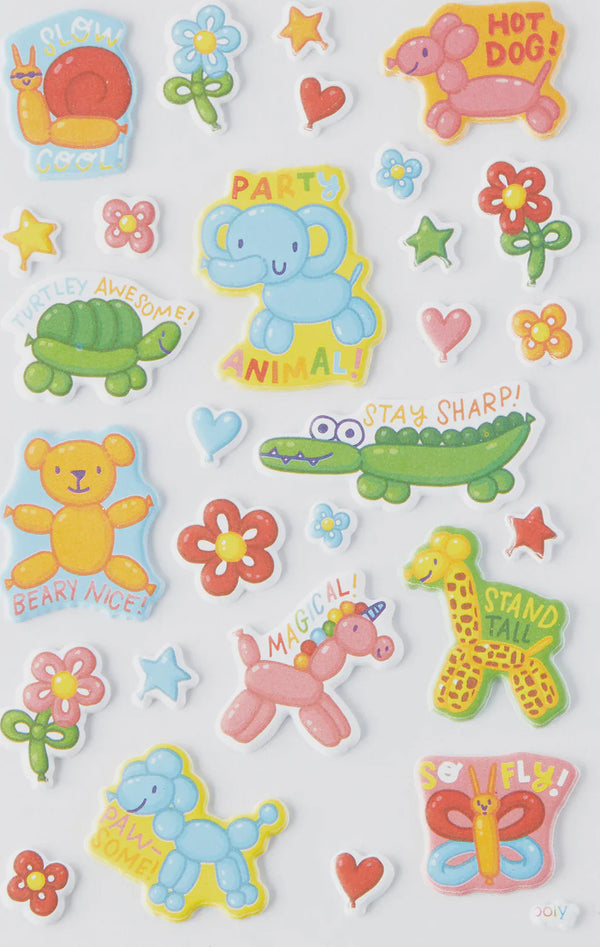 Ooly | Stickiville Standard Sticker Sheet | Animal Balloons