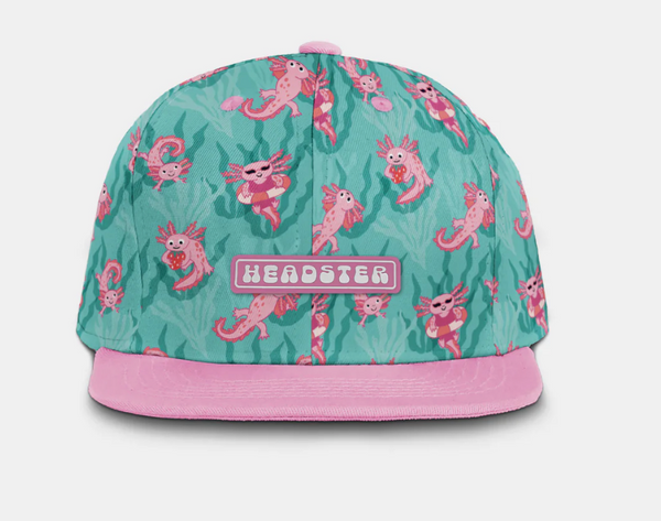 Headster Adjustable Kids Caps | Axolotl Dip Snapback Lagoona Blue