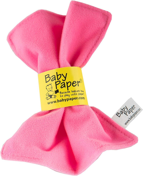 Baby Paper | Crinkle Teether & Sensory Toy | Pink