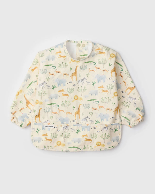 Loulou Lollipop Long Sleeved Bib | Safari