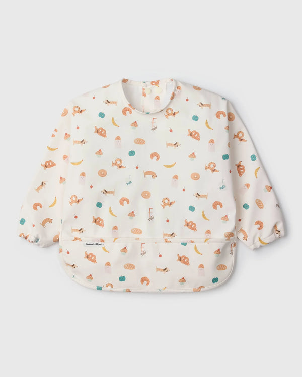 Loulou Lollipop Long Sleeved Bib | French Breakfast