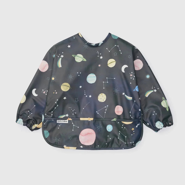 Loulou Lollipop Long Sleeved Bib | Planets