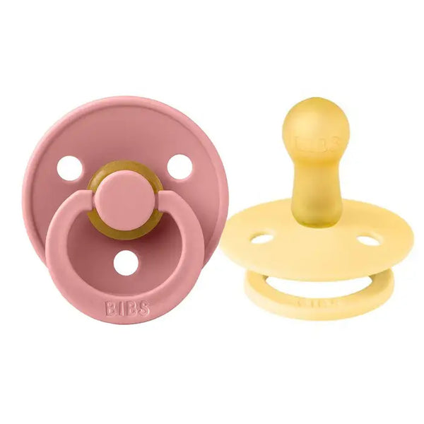 BIBS  2-Pack Latex Pacifiers | Colour Collection | Size 1 (0-6 m) and Size 2 (6-18 m)