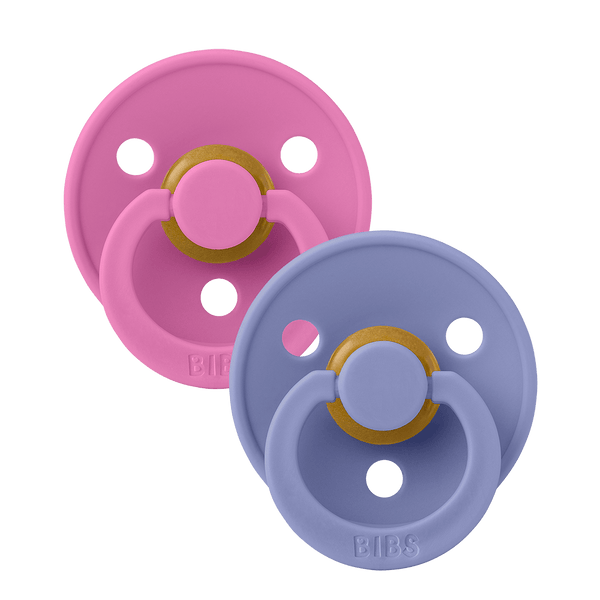 BIBS  2-Pack Latex Pacifiers | Colour Collection | Size 1 (0-6 m) and Size 2 (6-18 m)