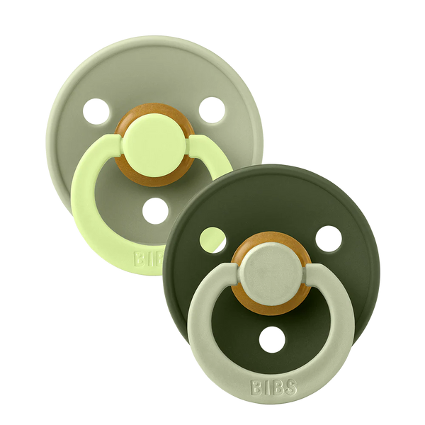 Bibs | 2-Pack Latex Pacifiers | Colour Collection | Size 2 (6-18 months)