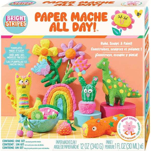 Bright Stripes Paper Maché All Day!