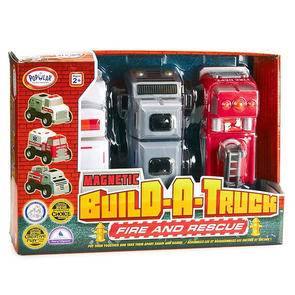 Magnetic Build-a-Truck Fire and Rescue (Bilingual)