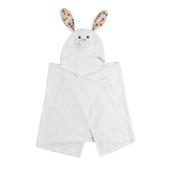 Zoocchini | Kids Plush Terry Hooded Bath Towel | Beatrice the Bunny 2-6 years