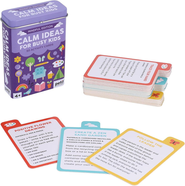 Petit Collage Calm Ideas for Busy Kids |  50 Activity Cards