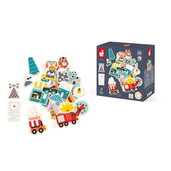 Janod | Car Wooden Magnets