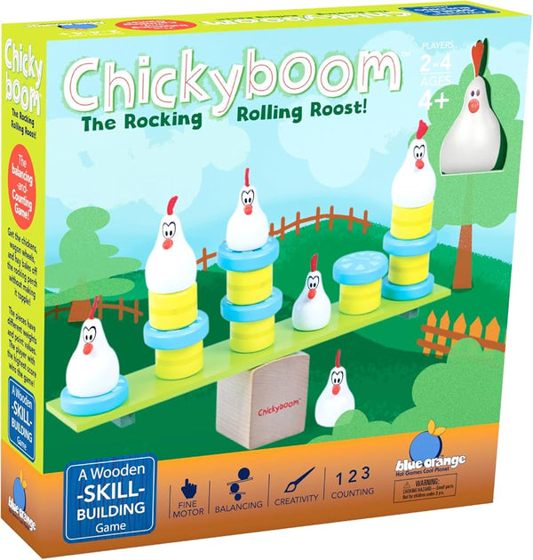 Blue Orange Games | Chickyboom - A wooden Skill Building Game