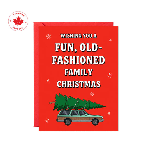 Fun, Old-Fashioned Family Christmas Card
