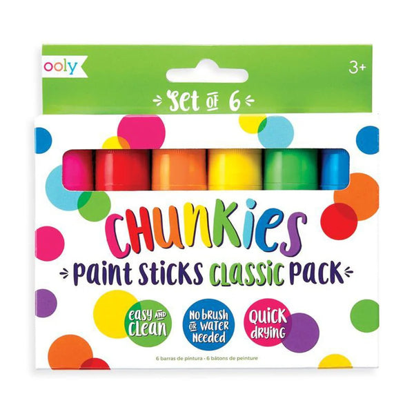 Ooly Chunkies Paint Sticks Set of 6 | Classic