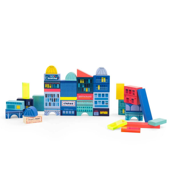 Moulin Roty | Avenue Du Moulin City Building Blocks (45 pcs.)