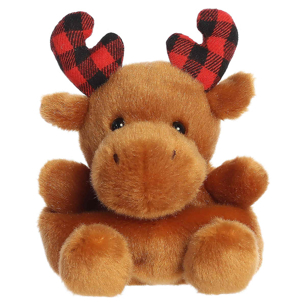 Aurora Palm Pal | Clove Plaid Moose 5"