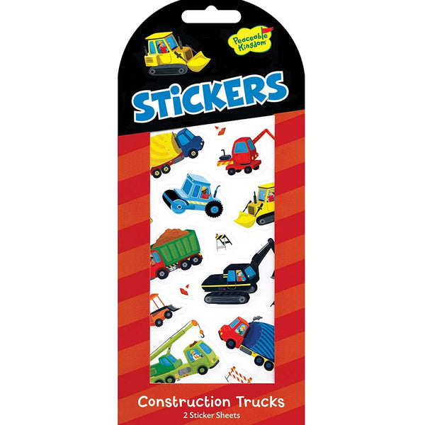 Peaceable Kingdom Construction Trucks Stickers