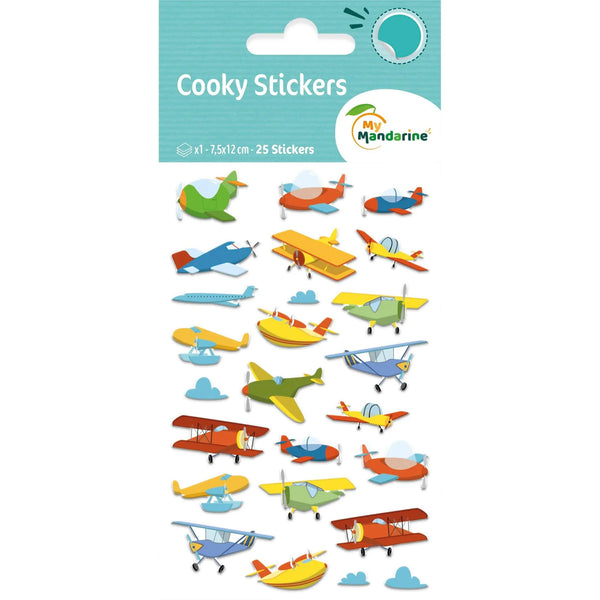 Cooky Stickers | 25 Airplane Stickers