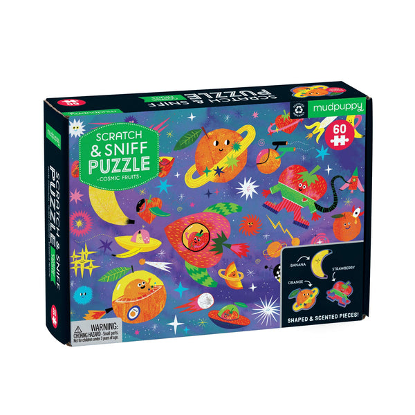 Mudpuppy Cosmic Fruits Scratch And Sniff Puzzle