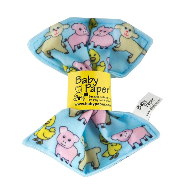 Baby Paper | Crinkle Teether & Sensory Toy | Farm Animals