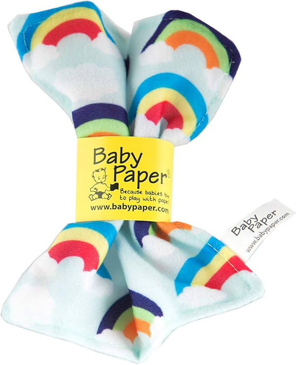Baby Paper | Crinkle Teether & Sensory Toy | Rainbow