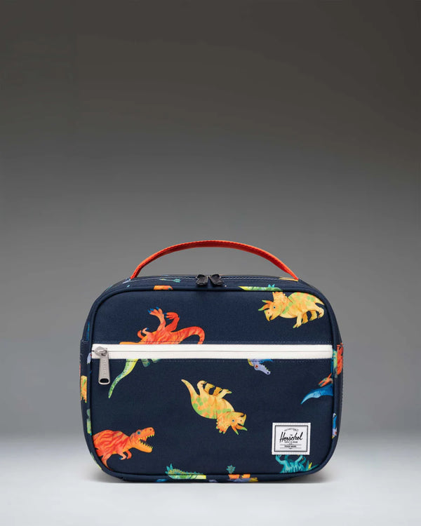 Herschel Pop Quiz Lunch Box | Watercolour Dinos Darkest Navy