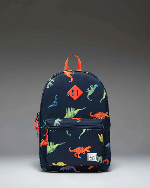 Herschel Heritage Youth Backpack | Watercolour Dinos Darkest Navy