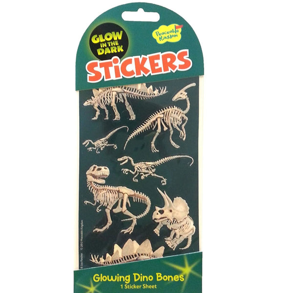 Peaceable Kingdom Glowing Dino Bones Stickers