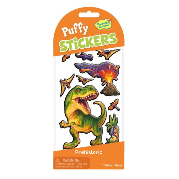 Peaceable Kingdom Puffy Prehistoric Dinosaur Stickers