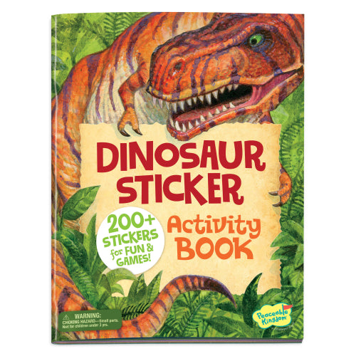 Peaceable Kingdom Dinosaurs Stickery Activity Book