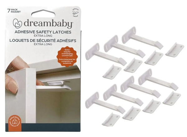 Dreambaby | Adhesive Latches 7pk | Extra Long