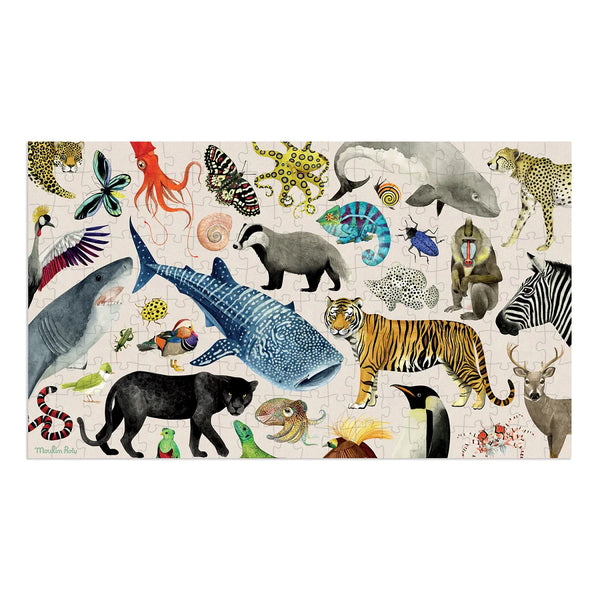 Moulin Roty | Tout autour du monde | Animals of the World Puzzle (200 pieces)