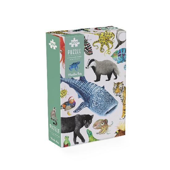 Moulin Roty | Tout autour du monde | Animals of the World Puzzle (200 pieces)