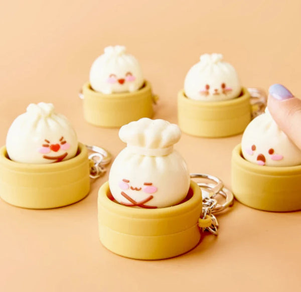 Dumpling Fidget Clicker Keychain