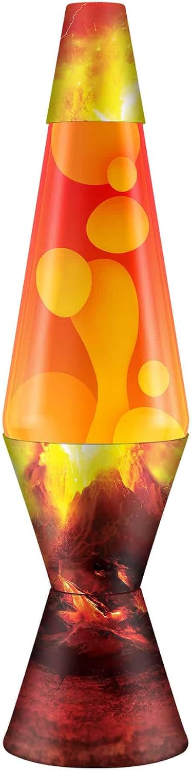 Lava Lamp | 14.5" | Erupting Crater Yellow/Red