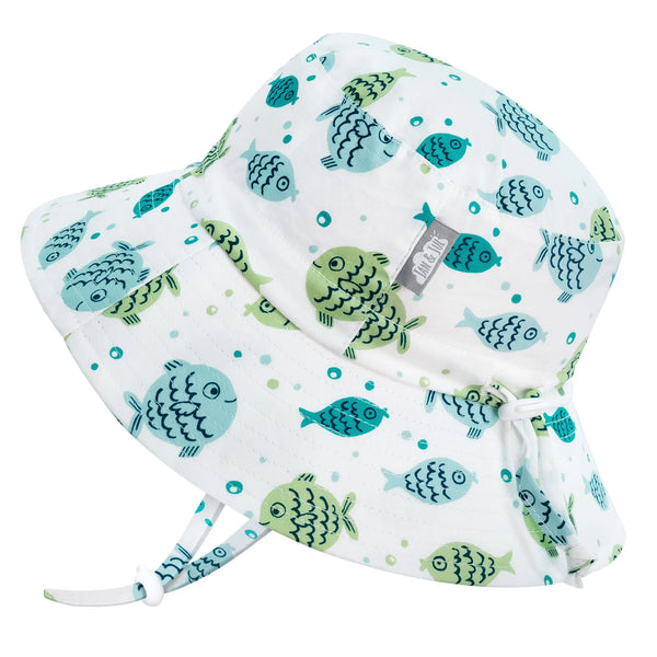 Jan and Jul Grow with Me Cotton Bucket Hat | Fish Friends