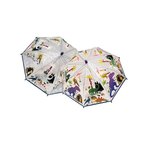 Floss and Rock Colour-Changing Umbrellas | Dinosaur Transparent