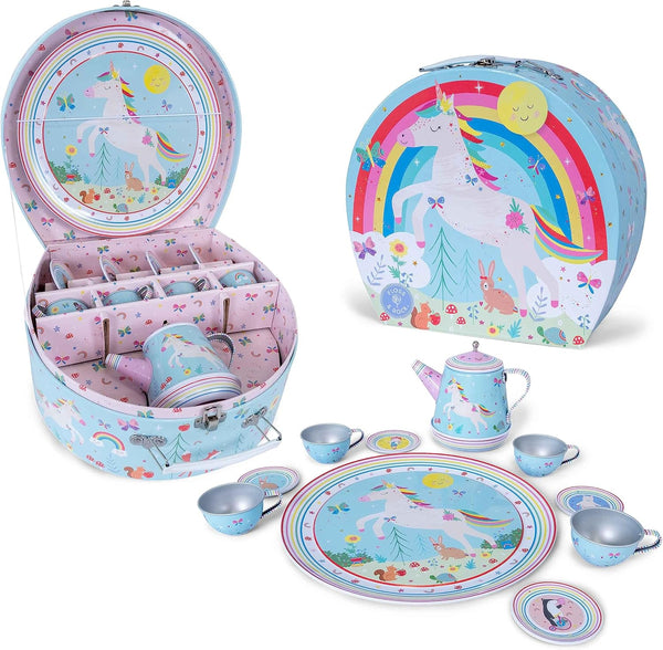 Floss + Rock Rainbow Fairy Musical Tin Tea Set (11pc)