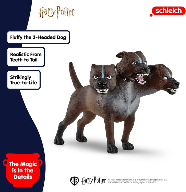 Schleich Harry Potter Fluffy Figure | 3-Headed Dog Toy