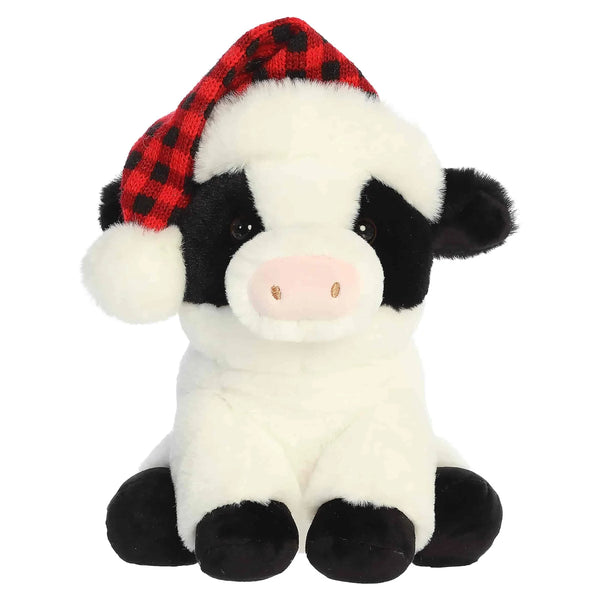 Aurora Frosty Farm Cow 10"