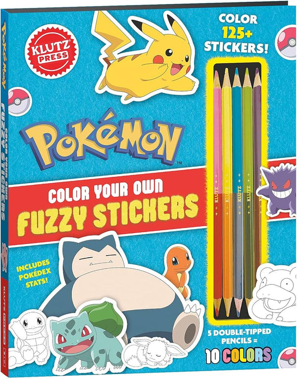 Pokemon | Color Your Own Fuzzy Stickers