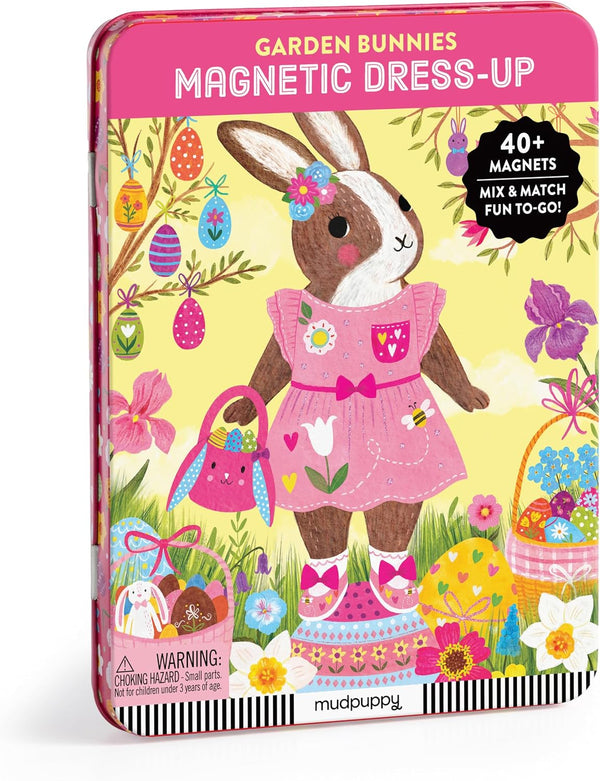 Mudpuppy Magnetic Dress-Up | Garden Bunnies
