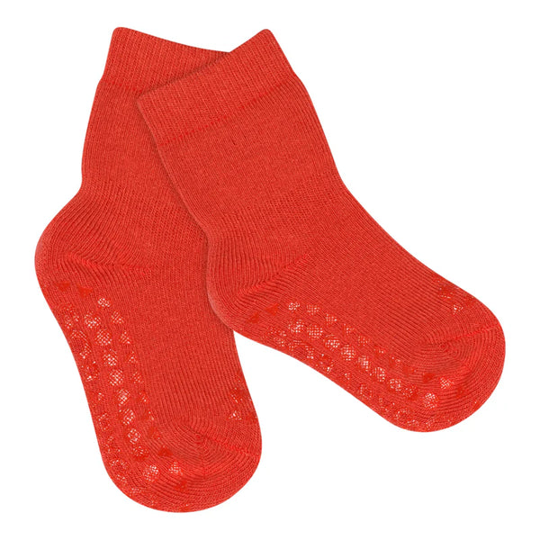 GoBabyGo | Non Slip Terry Cotton Socks | Cherry