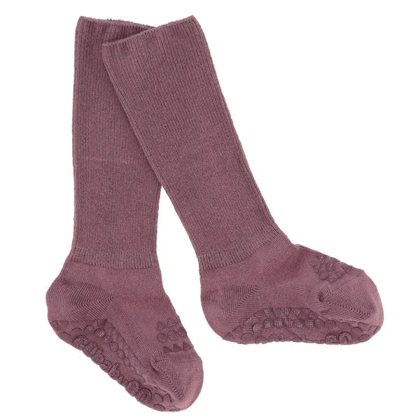 GoBabyGo | Non Slip Bamboo Socks | Misty Plum