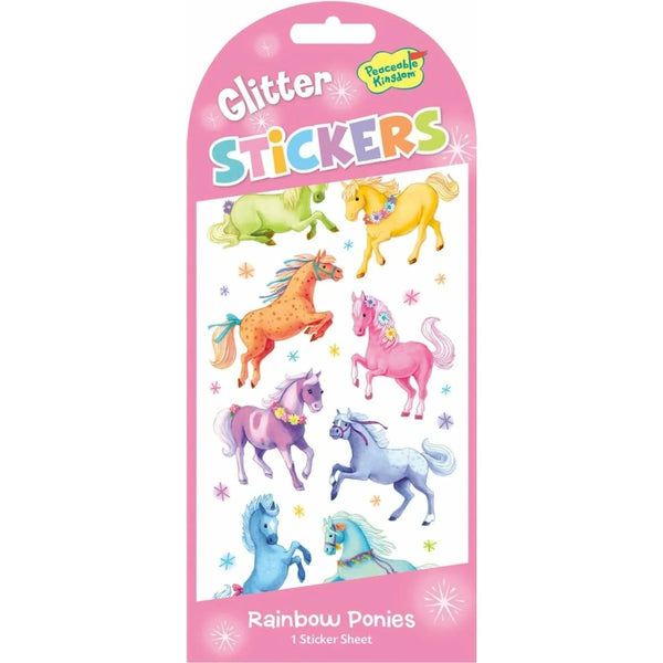 Peaceable Kingdom Glitter Ponies Stickers