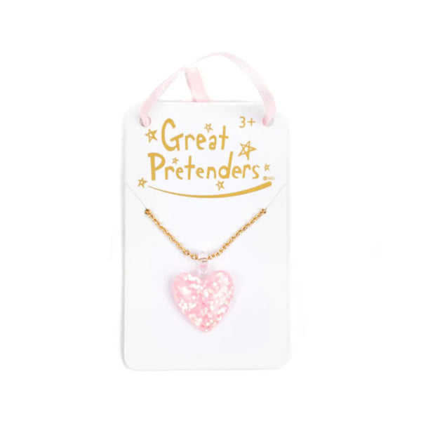Great Pretenders Boutique Glitter Heart Necklace