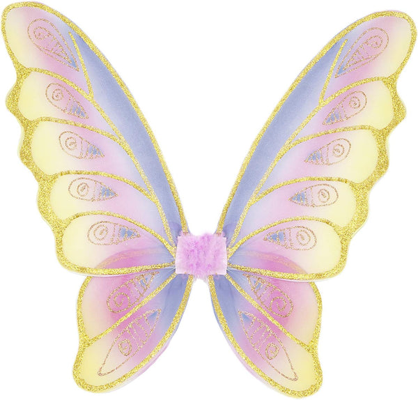 Great Pretenders Glitter Rainbow Wings | Multi-pastel/gold