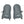 Pair of gray mittens with STONZ logo on a white background