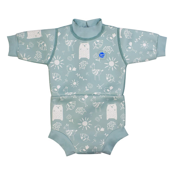 Splash About Happy Nappy Wetsuit with built-in reusable swim diaper for babies
