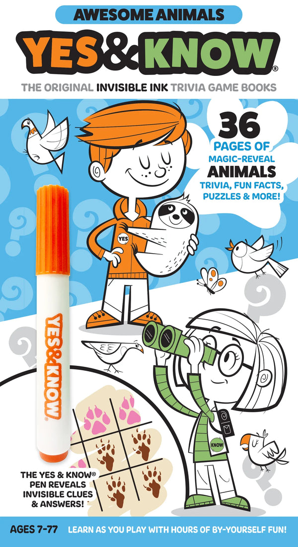 Hinkler | Yes & Know Animals | Invisible Ink Trivia Game Books