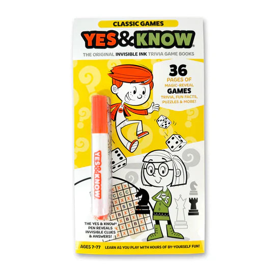 Hinkler | Yes & Know Classic | Invisible Ink Trivia Game Books